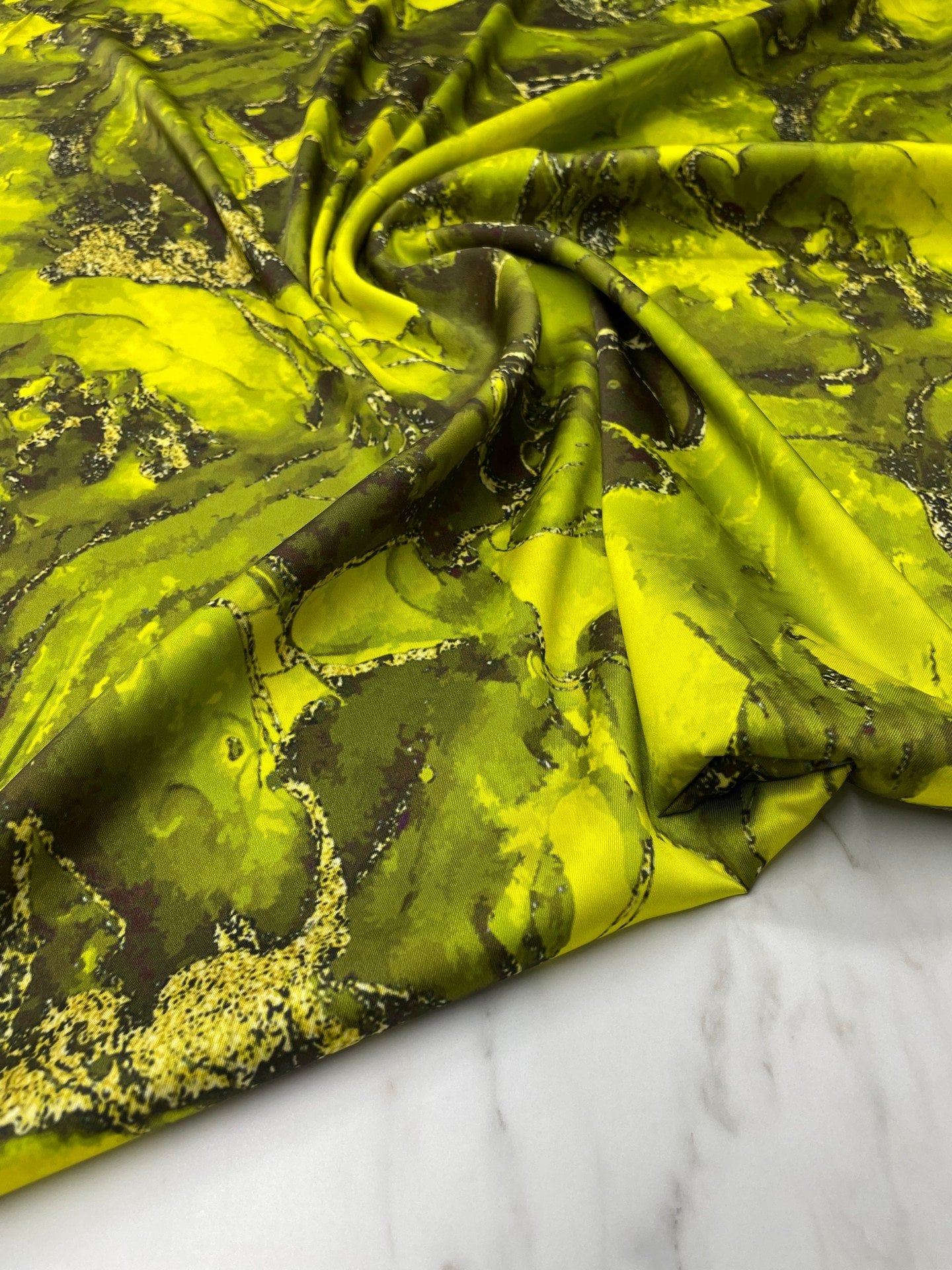 Mermer Desen Elbiselik Gömleklik Tivil Saten Kumaş