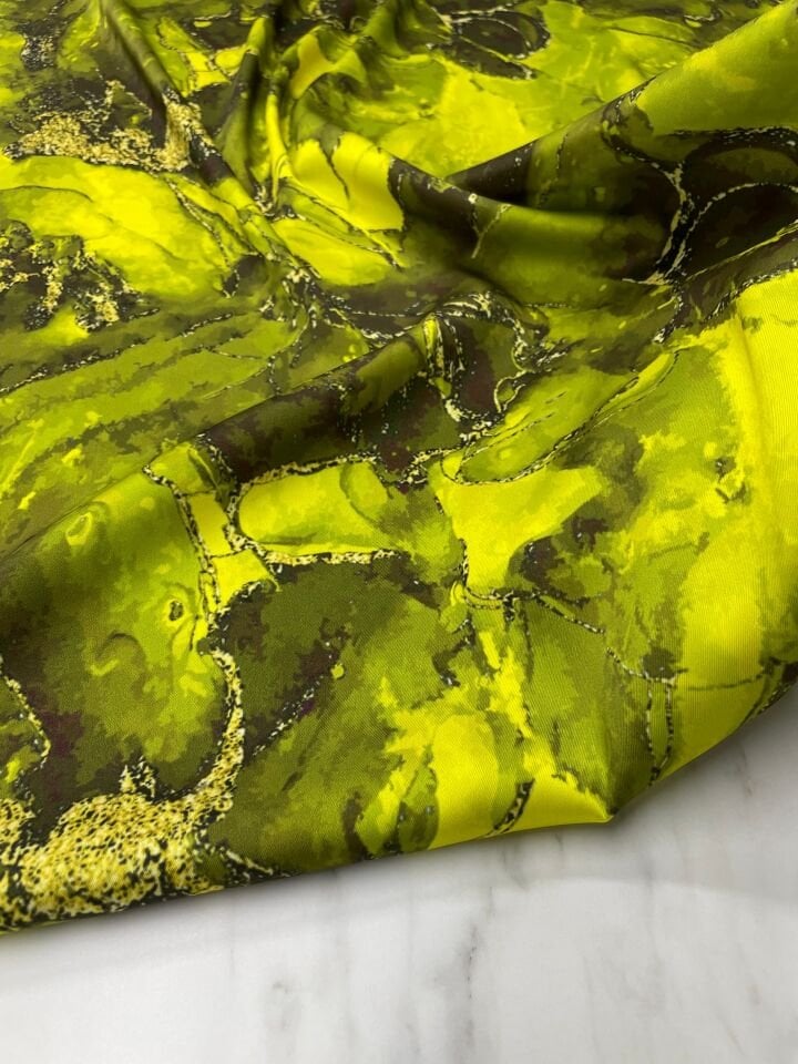 Mermer Desen Elbiselik Gömleklik Tivil Saten Kumaş