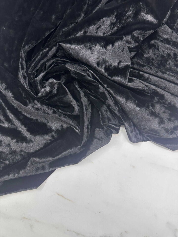 Siyah janjan İpek Kadife Etek Elbise Bluz Şalvar