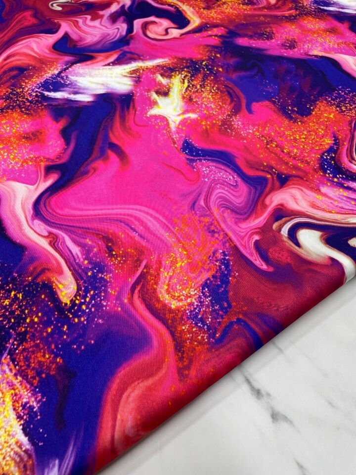 Hipnoz Desen Elbiselik Gömleklik Tivil Saten Kumaş