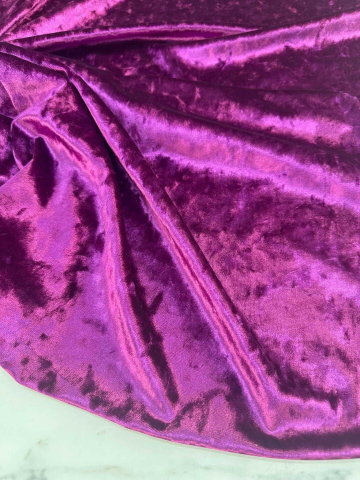 Mürdüm Janjan İpek Kadife Elbise Etek Bol Pantolon Şalvar