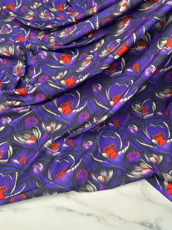 Evaro Desen Dijital Baskı Krep Elbise Gömlek Etek Şalvar