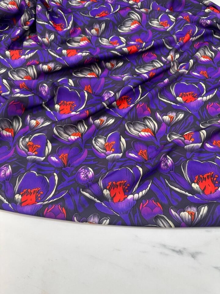 Evaro Desen Dijital Baskı Krep Elbise Gömlek Etek Şalvar