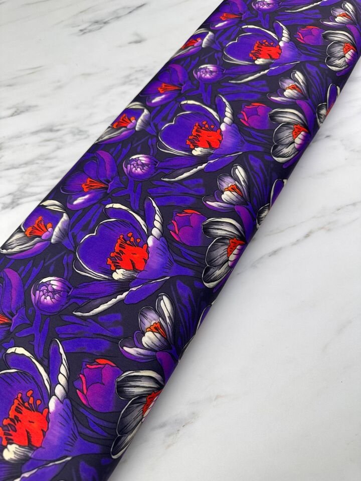 Evaro Desen Dijital Baskı Krep Elbise Gömlek Etek Şalvar