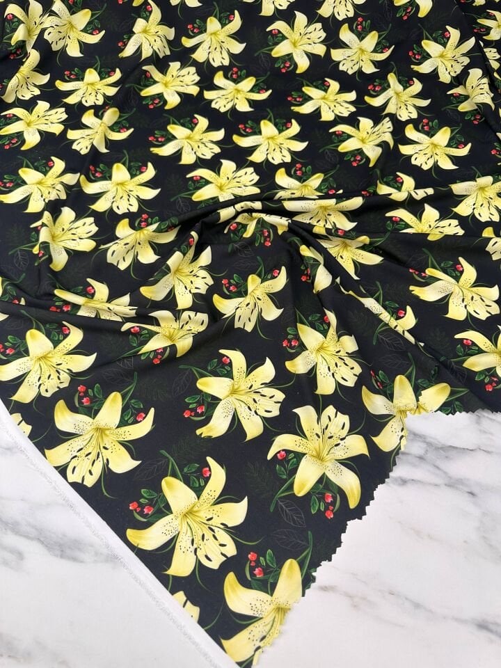 Saray Çiçegi Desen Dijital Baskı Krep Kumaş Elbise Gömlek Etek Şalvar