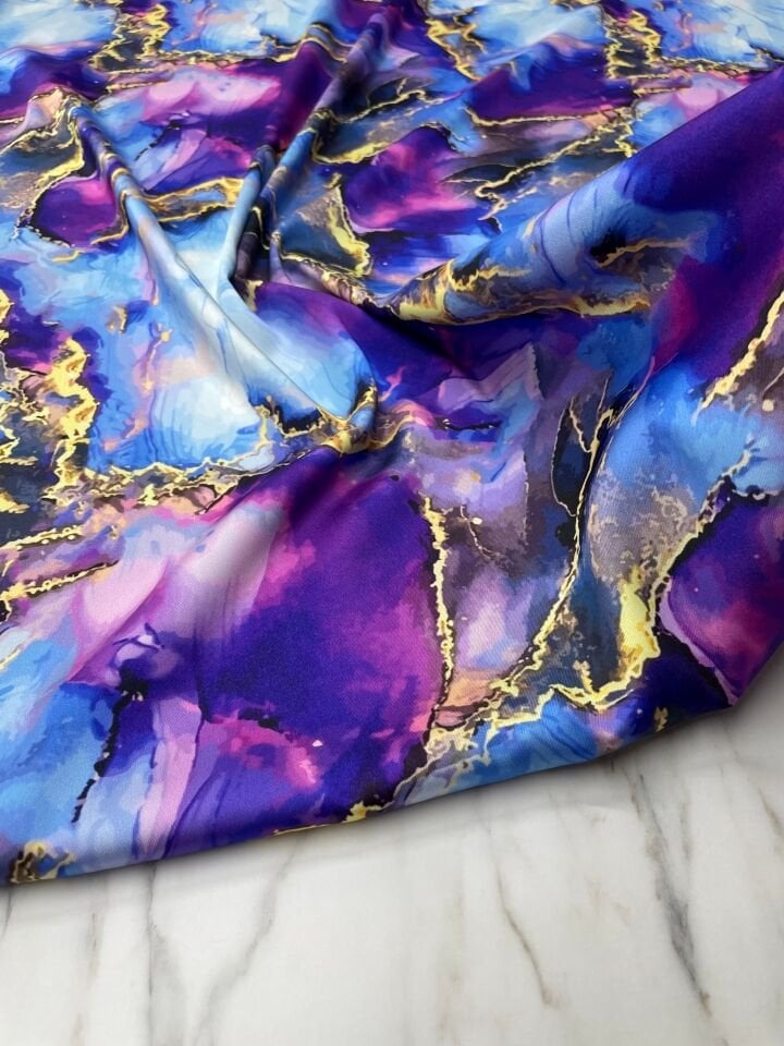 Mermer Desen Elbiselik Gömleklik Tivil Saten Kumaş