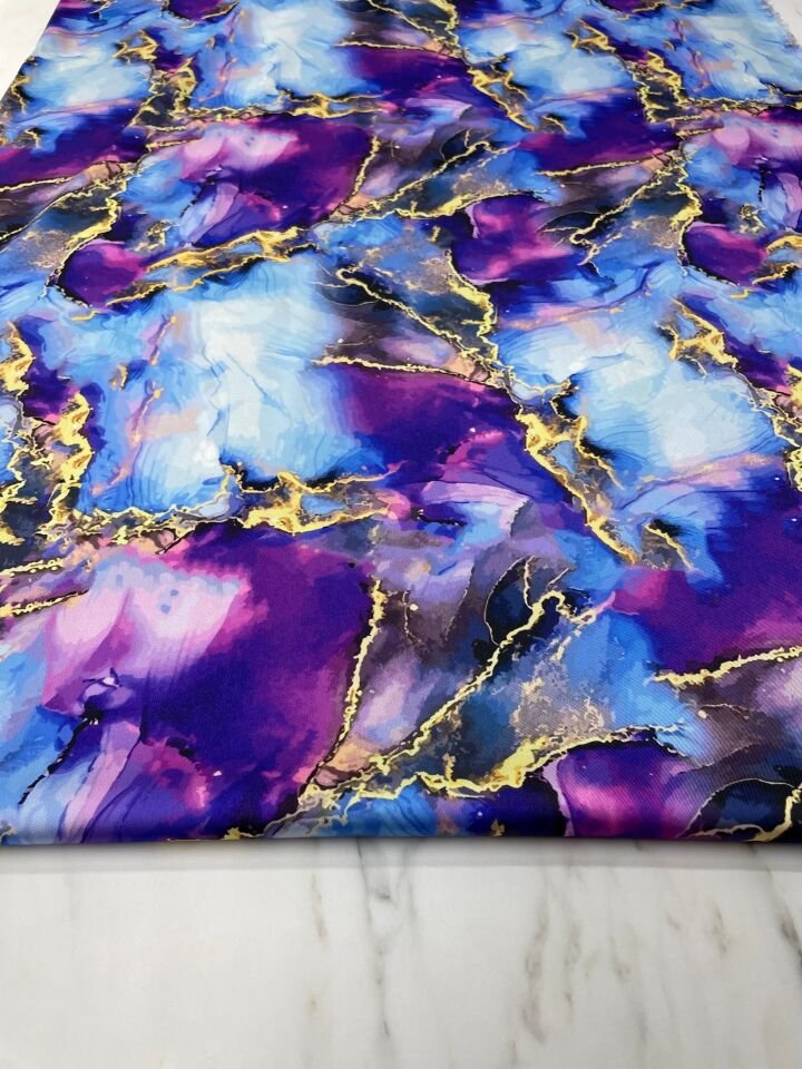 Mermer Desen Elbiselik Gömleklik Tivil Saten Kumaş