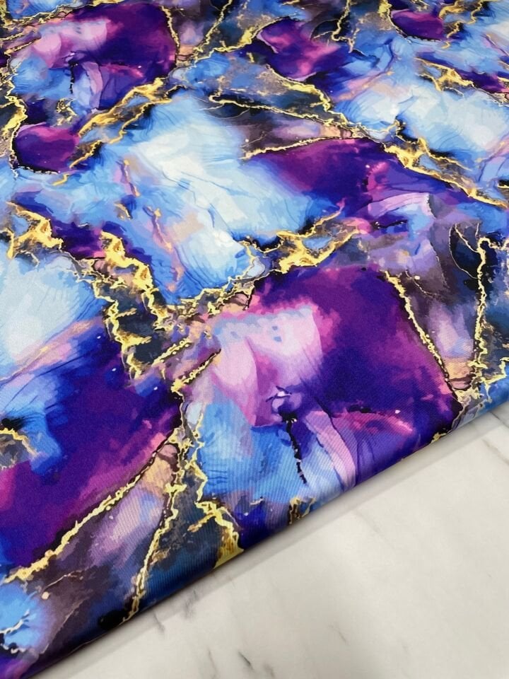 Mermer Desen Elbiselik Gömleklik Tivil Saten Kumaş