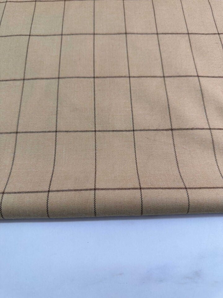 Ekose Desen Likralı Poliviskon Etek Ceket Elbise Pantolon