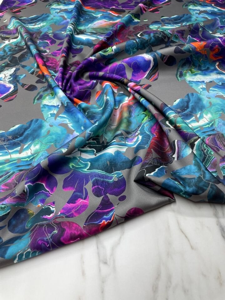 Mannoka Desen Elbiselik Gömleklik Tivil Saten Kumaş