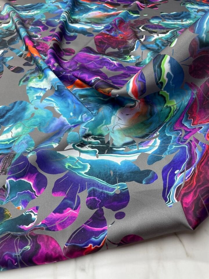 Mannoka Desen Elbiselik Gömleklik Tivil Saten Kumaş