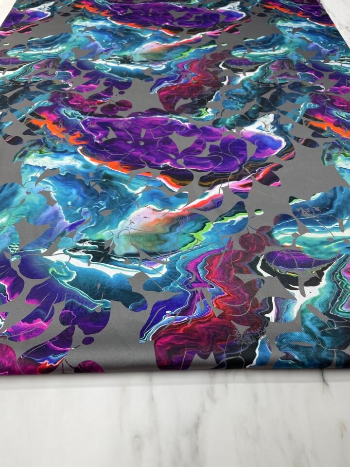 Mannoka Desen Elbiselik Gömleklik Tivil Saten Kumaş