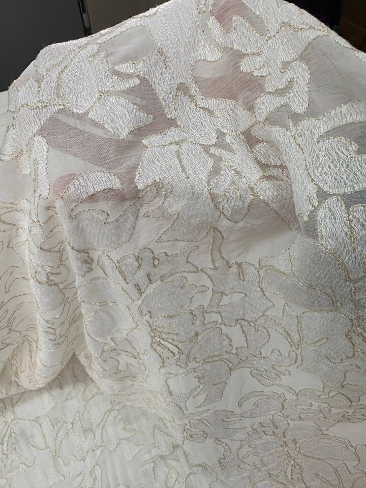 Gül Desen  Varak Kablama Organize Elbise Gömlek Abaya