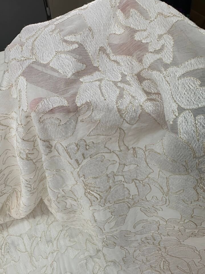 Gül Desen  Kesme Organize Elbise Gömlek Abaya
