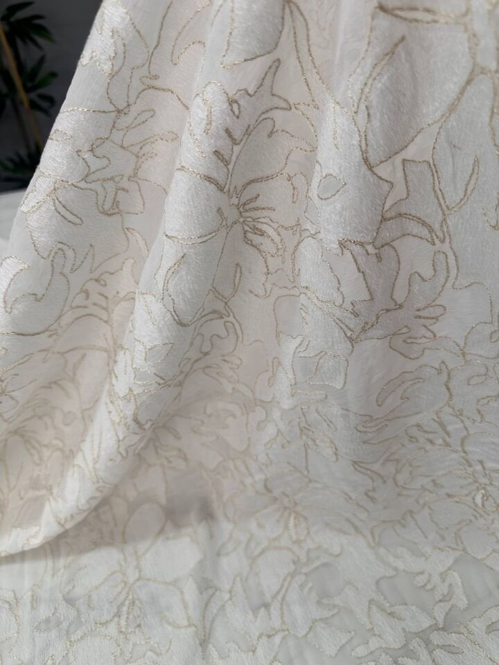 Gül Desen  Kesme Organize Elbise Gömlek Abaya