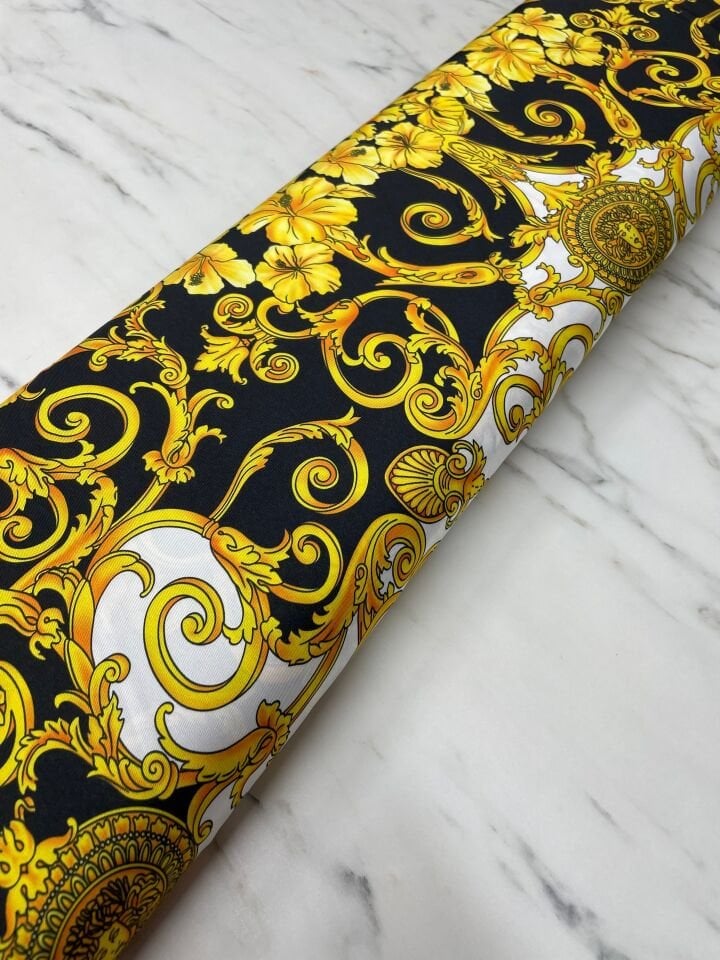 Verona Desen Elbiselik Gömleklik Tivil Saten Kumaş