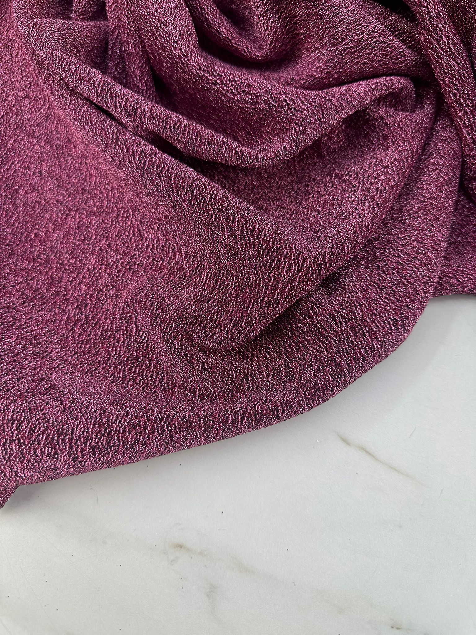 Gül Kurusu Simli Örme Kumaş