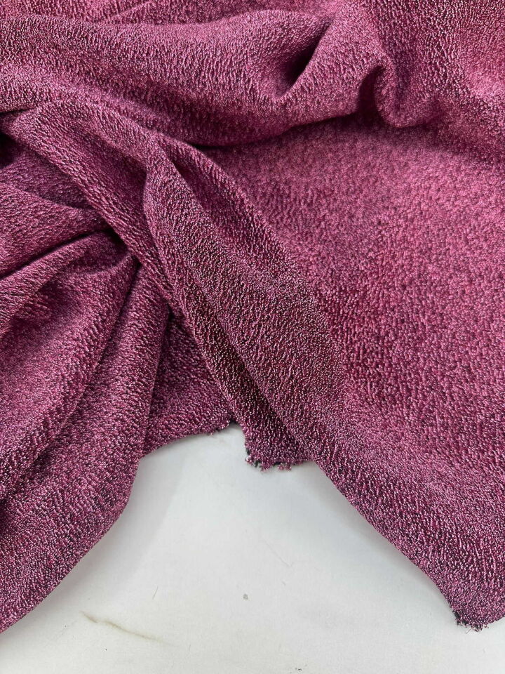 Gül Kurusu Simli Örme Kumaş