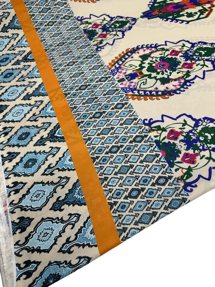 İkatlı Desen Elbiselik Gömleklik Krep Kumaş