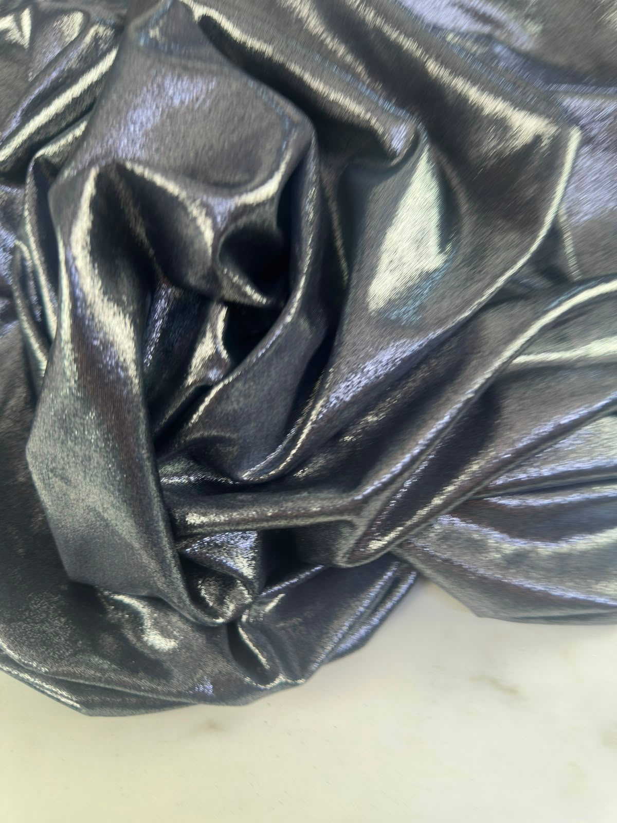 Gümüş Sıvama Likralı Örme