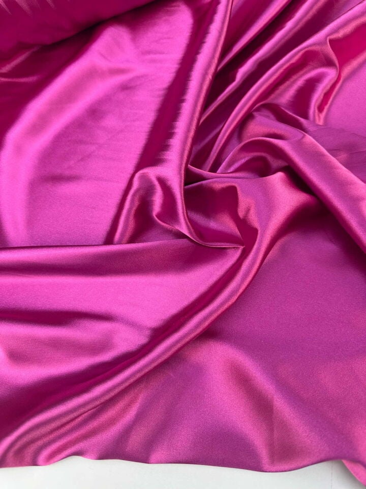 Fuşya Pempe Likralı Saten