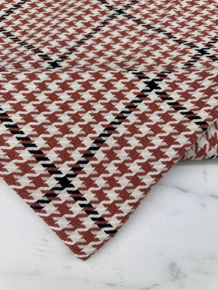 Kışlık Kaz Ayagı Desen Şanel Kumaş Elbise Etek Ceket Yelek