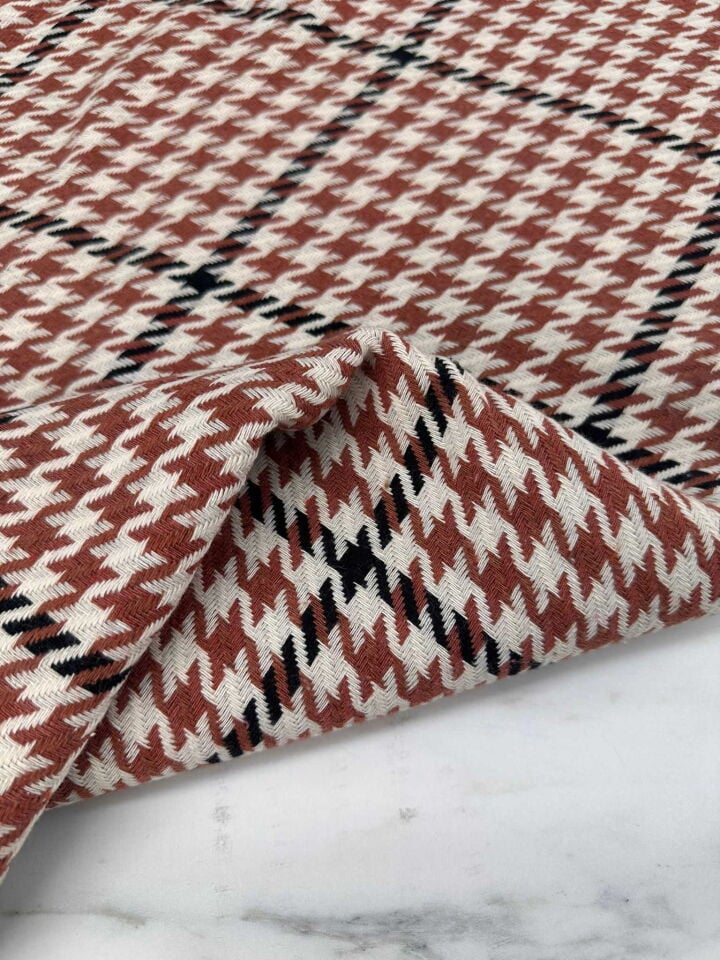 Kışlık Kaz Ayagı Desen Şanel Kumaş Elbise Etek Ceket Yelek