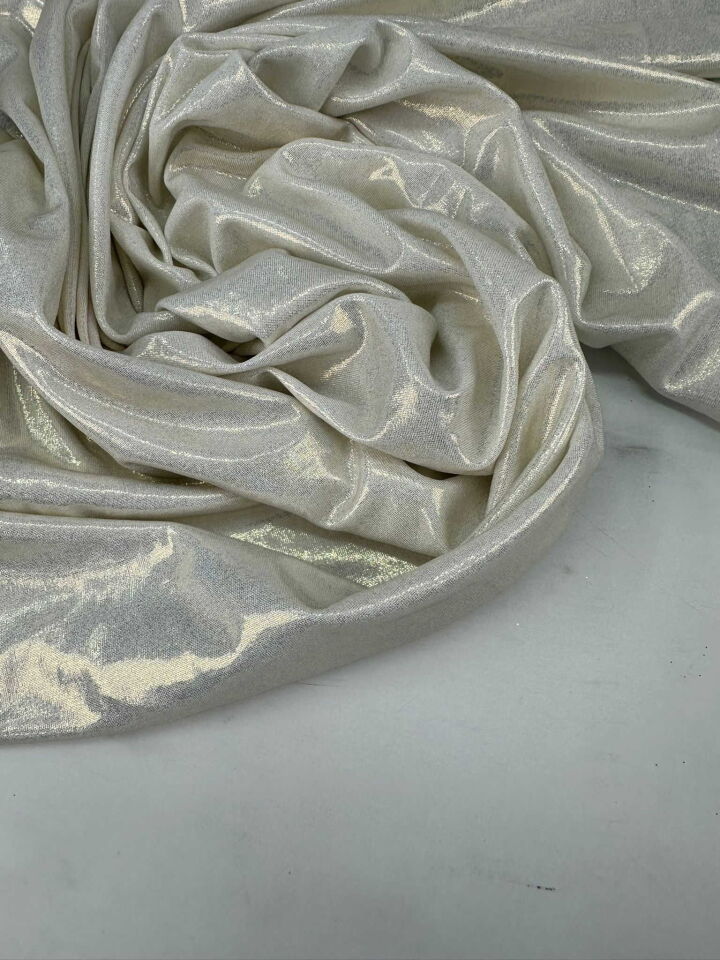 Krem Renk Lame Kumaş