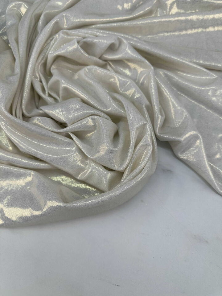 Krem Renk Lame Kumaş