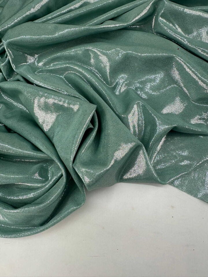 Mint Yeşili Lame Kumaş