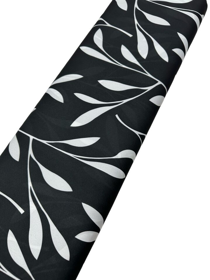 Yaprak Desen Elbiselik Gömleklik Krep Kumaş