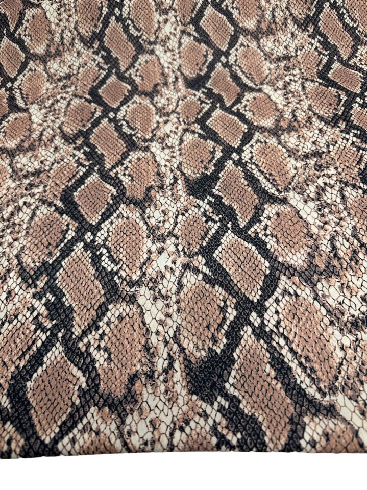 Piton Desen Elbiselik Gömleklik Krep Kumaş