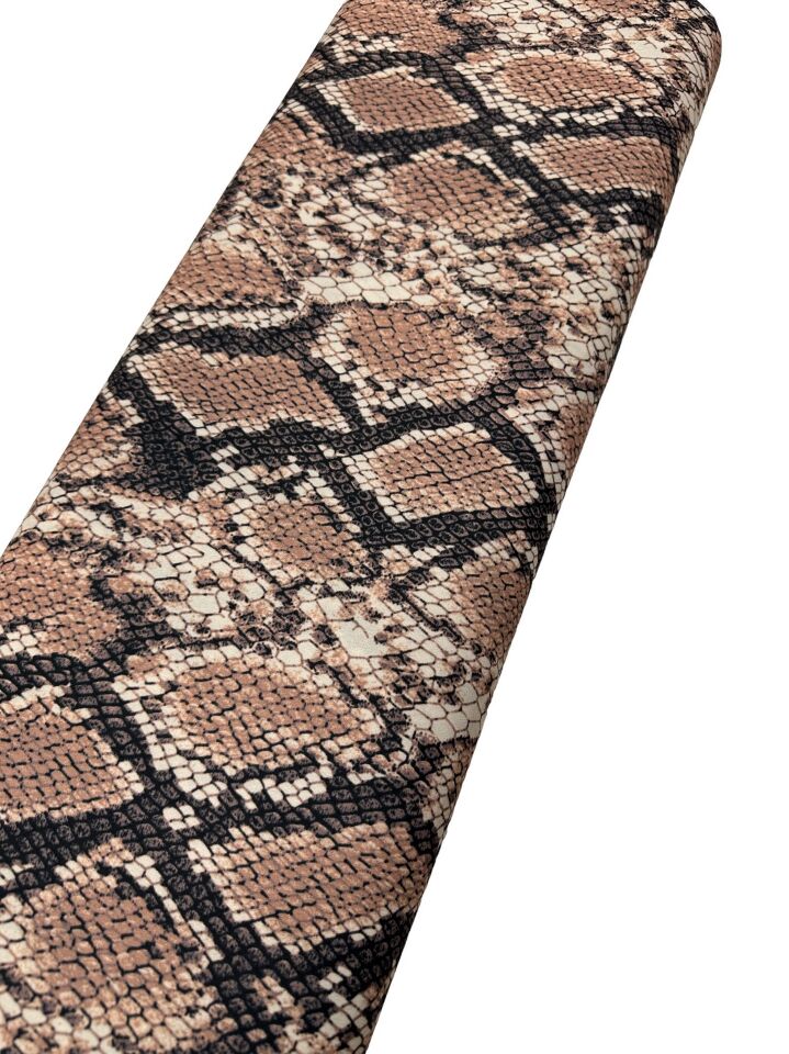 Piton Desen Elbiselik Gömleklik Krep Kumaş