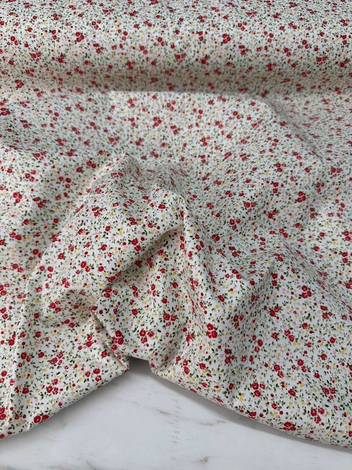 Yüzde Yüz  Pamuklu Poplin Kumaş En 1,70