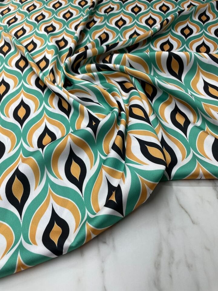 Damla Desen Elbiselik Gömleklik Tivil Saten Kumaş