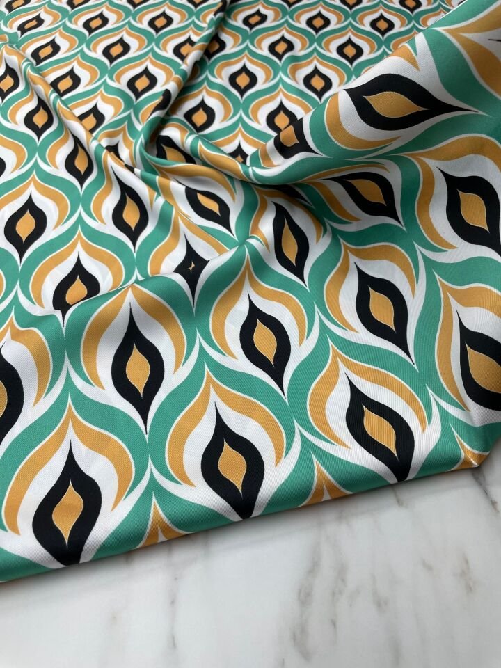 Damla Desen Elbiselik Gömleklik Tivil Saten Kumaş