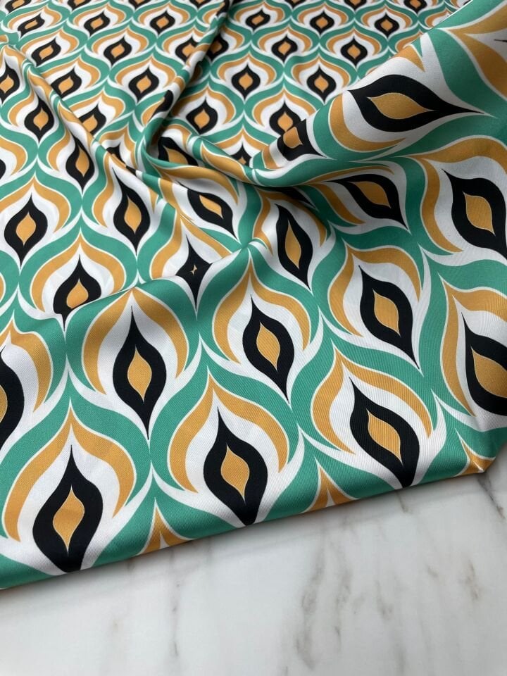 Damla Desen Elbiselik Gömleklik Tivil Saten Kumaş