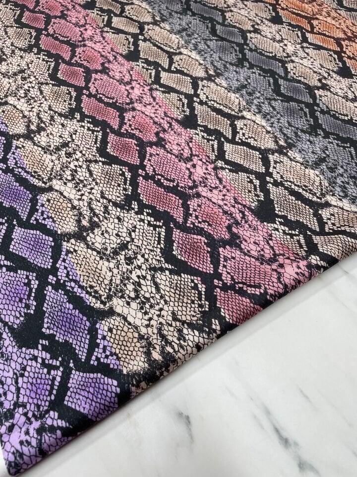 Piton Desen Elbiselik Gömleklik Tivil Saten Kumaş