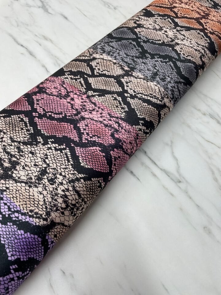 Piton Desen Elbiselik Gömleklik Tivil Saten Kumaş