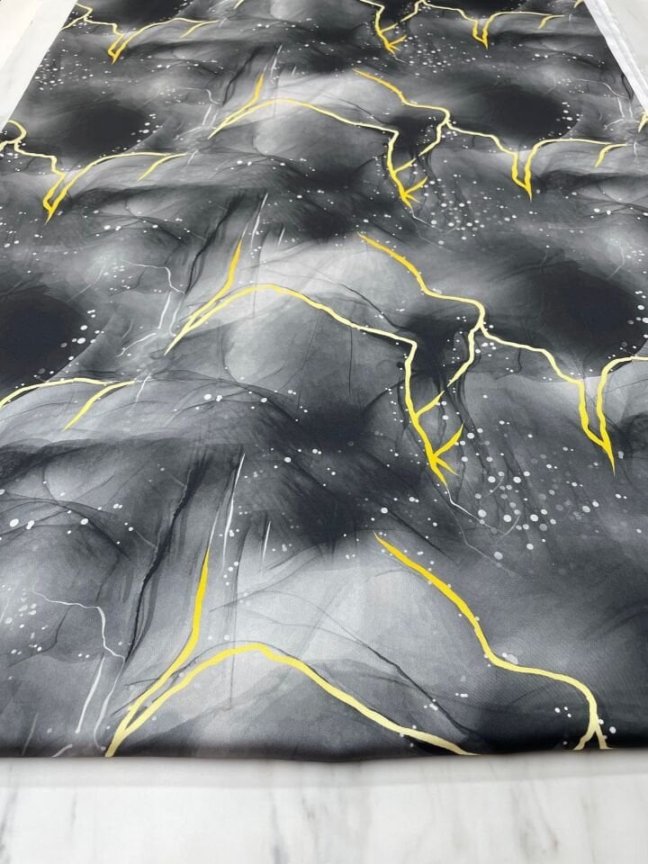 Gri Mermer Desen Elbiselik Gömleklik Tivil Saten Kumaş