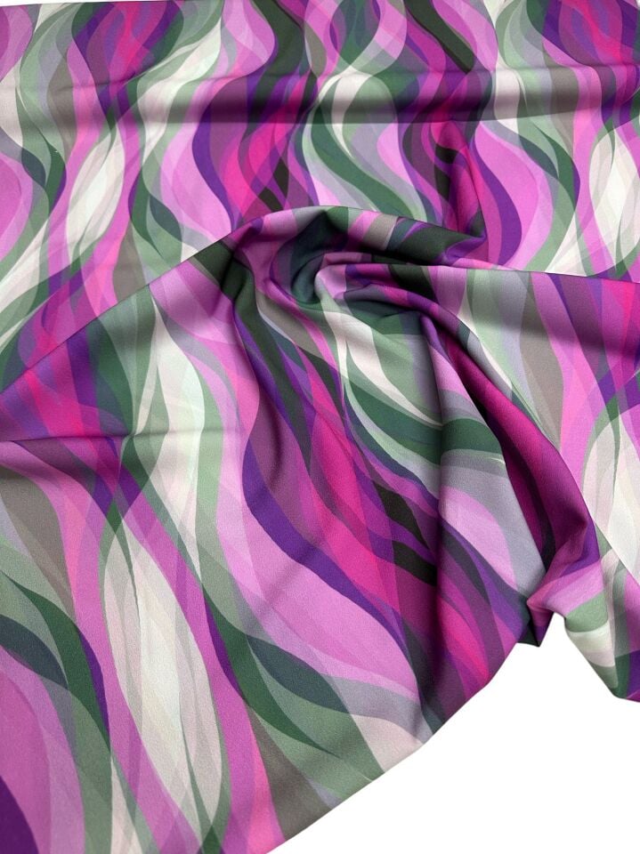 Liva Desen Elbiselik Gömleklik Krep Kumaş