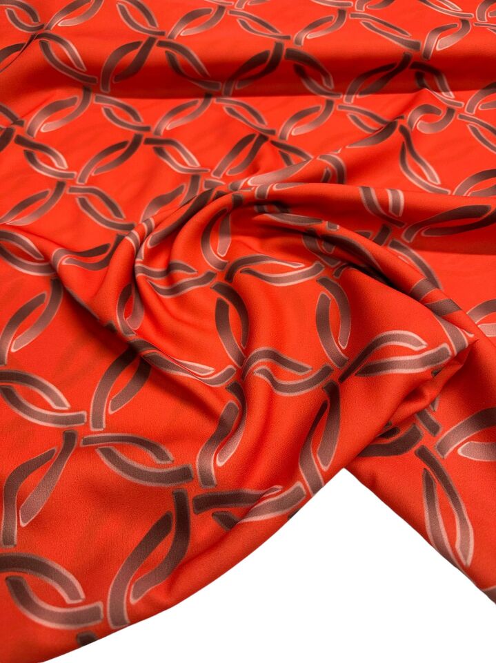 Diva Desen Elbiselik Gömleklik Krep Kumaş