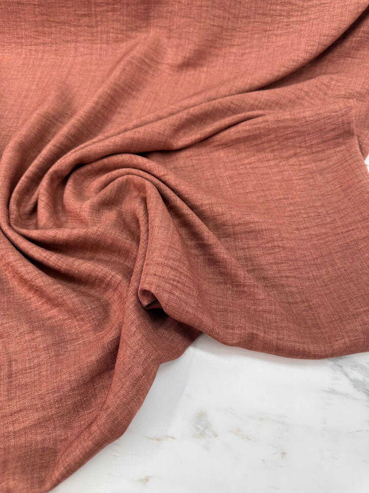 Kahfe Renk Sofya Keten Elbise Etek Ceket Pantolon