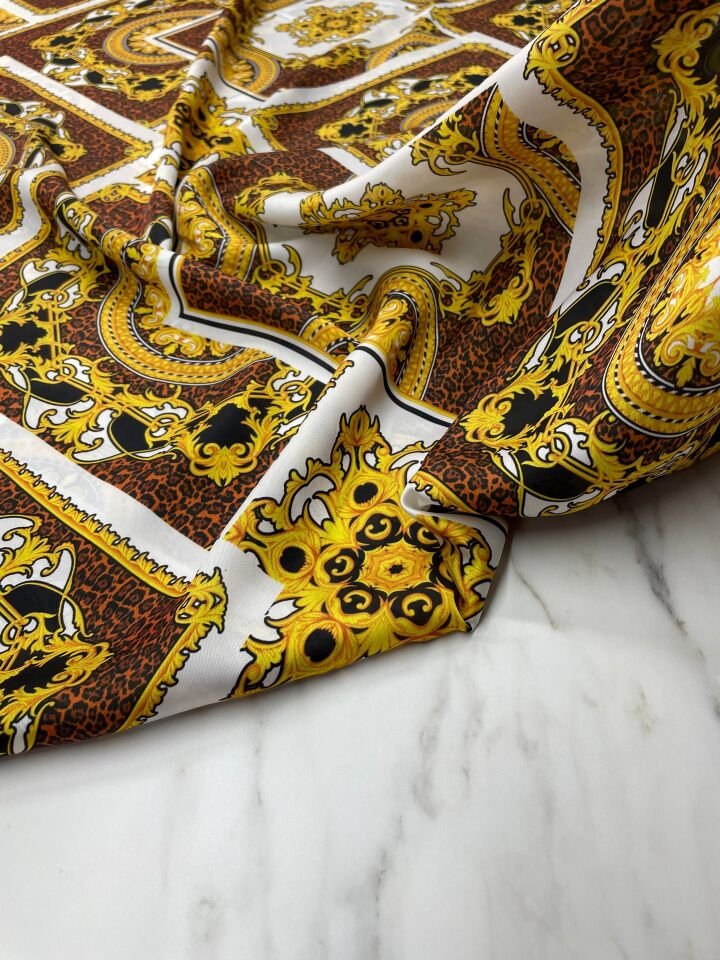 Verona Desen Elbiselik Gömleklik Tivil Saten Kumaş