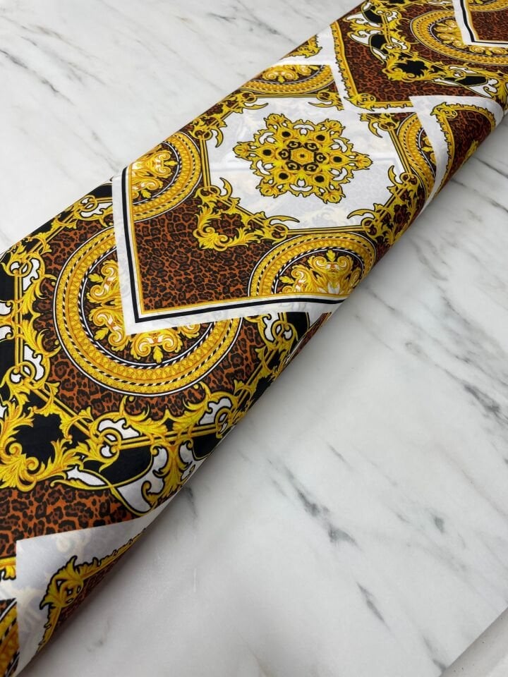 Verona Desen Elbiselik Gömleklik Tivil Saten Kumaş