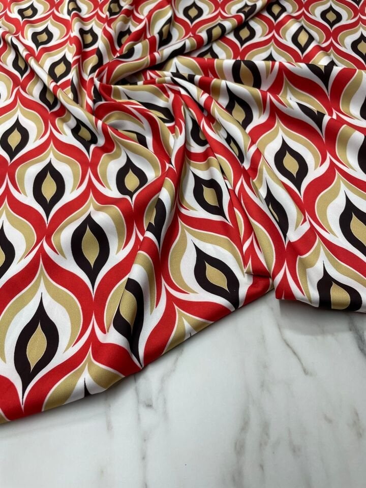 Damla Desen Elbiselik Gömleklik Tivil Saten Kumaş