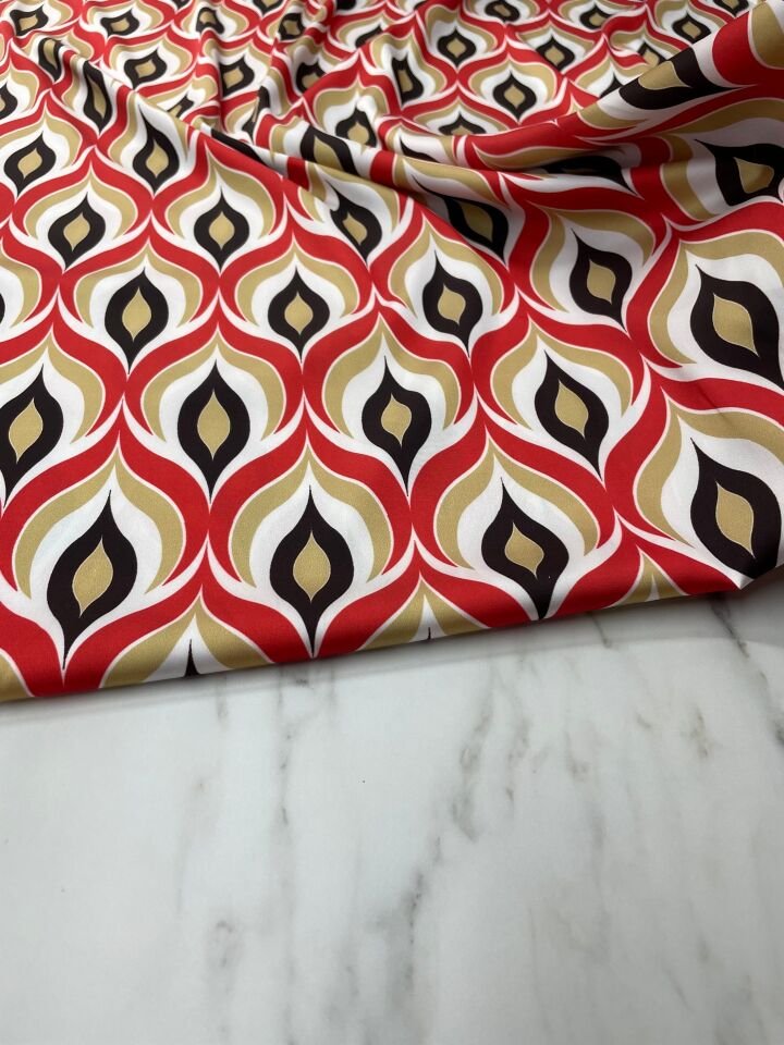 Damla Desen Elbiselik Gömleklik Tivil Saten Kumaş