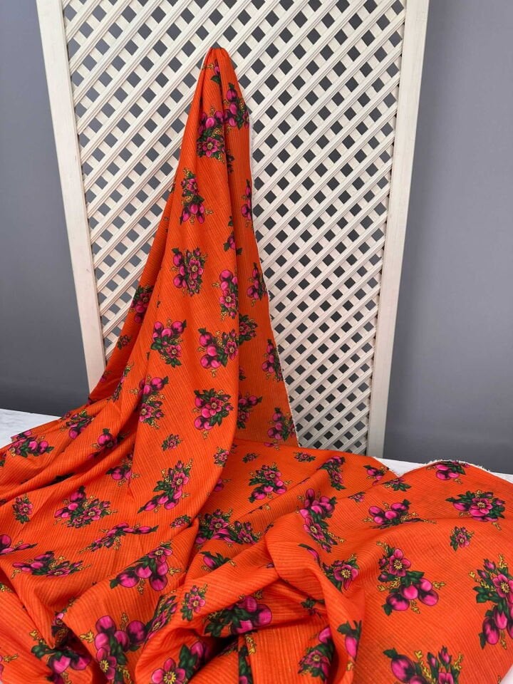 Otantik Desen Simli Dokuma Keten