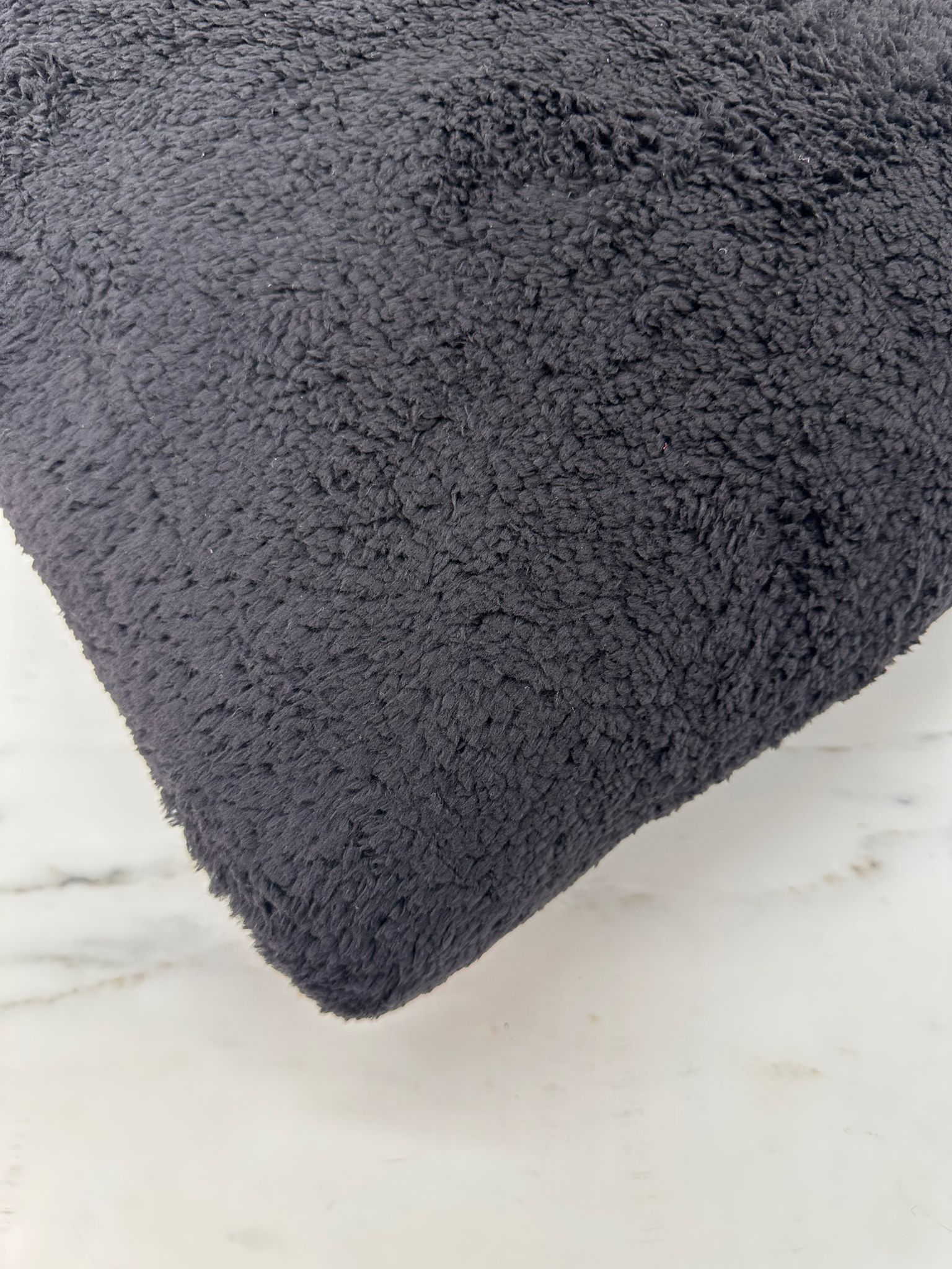 Siyah Çift Taraflı Welsoft Kumaş