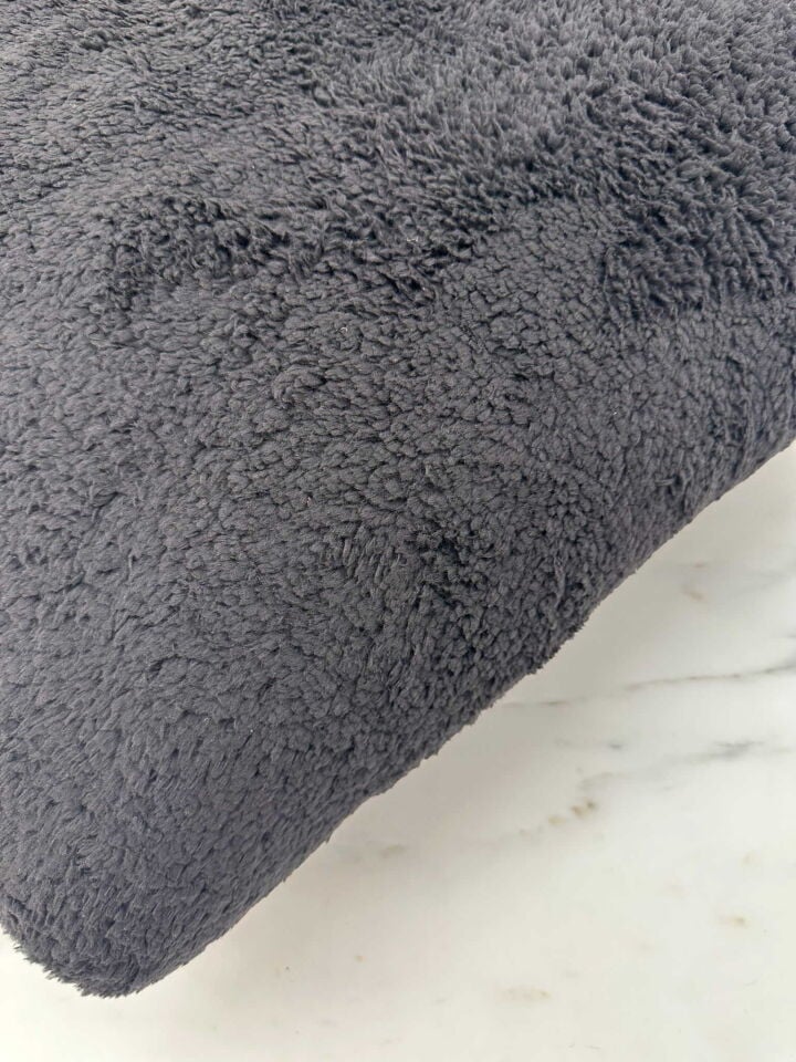 Siyah Çift Taraflı Welsoft Kumaş